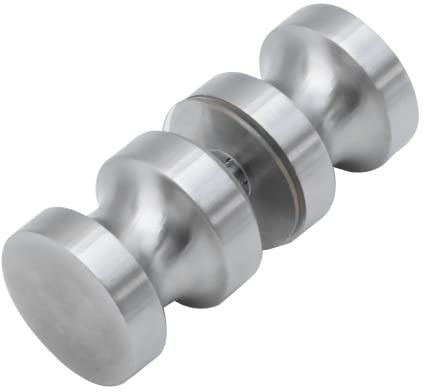 CKB Doppelseitiger Duschtürknauf, Glastürgriff mit gebürstetem Nickel, massiver Sus304 Edelstahl, Duschtürgriff, kompatibel mit 5/16 Zoll bis 1/2 Zoll Glastüren.