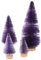 Oletabeth 16 Pieces Artificial Sisal Christmas Trees Mini Bottle Brush Trees Desktop Miniature Pine Trees with Wood Base for Xmas Holiday Party Home Decor (Purple)