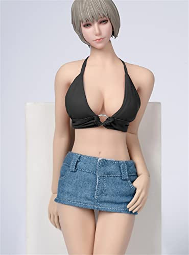 HiPlay 1/6 Scale Figure Doll Clothes, Hot Girl Suit, Tight-Fitting Top+Shorts Outfit Costume for 12 inch Female Action Figure Phicen/TBLeague CM227(TCT-026A)