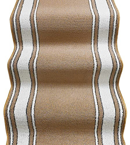 emmevi Tappeto Scala Passatoia Ingresso Corsia Rivestimento Scale Scalini Antiscivolo MOD.Linda 67X40 Beige