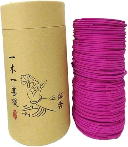 120 Pièces D'encens de Bobines de Bois de Santal, Spirale Encens Bobine Divers Parfums, pour la Maison, Cuisine, Extérieur, Bars, Bureau, Cadeau Et Plus (Rose)