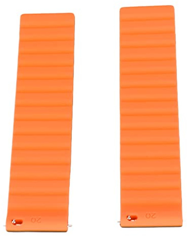 Uhrenarmbänder, Uhrenarmbänder Für Herren, Uhrenarmband, Atmungsaktives Hautfreundliches Magnetarmband 20mm Universal Uhrenarmband Herren für Bip, für GTS 2/3(Schwarz-Orange)