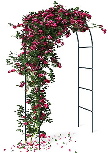 Vencier Metal Garden Arbor Arch Steel Frame Garden Arch for Climbing Plants, Roses, Indoor/Outdoor, Great for Backyard, Lawn, Patio, Courtyard, Wedding Decorations
