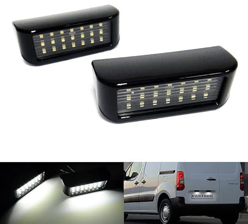 RZG 2x LED License Number Plate Light White Canbus For 19+ Combo E Vivaro C Zafira Vivaro Life ProAce City 07+ Scudo 270 ProAce