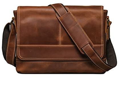 ARDEMA Herren-Umhängetaschen aus Leder, Rindsleder, Gepäcktaschen, Messenger-Taschen, lässige Tagesrucksäcke, Laptop-Taschen, Hüfttaschen