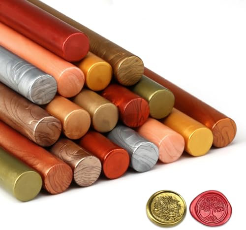 Siegelwachs Sticks, Vosypoky 18 Stücke Siegellack Wachs Sticks für Siegelwachs - Perfekt für Briefe, Dokumente und Exquisite Siegellack