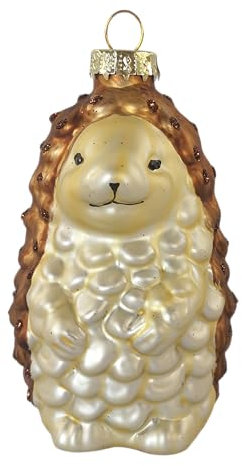 Igel Hedgehog Mecki süß Weihnachtsbaumkugel Glas Christbaumschmuck Weihnachten 1