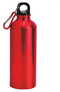 gioco Borraccia in Alluminio Rosso da 500 ml con moschettone