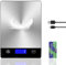 Ionsno Balance de cuisine numérique blanche de 10 kg pour aliments rechargeable, en acier inoxydable, batterie et de type C rechargeable, parfaite pour la préparation des repas, la cuisine et la