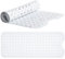 White Bath Mat - Machine Washable Shower Mat For Kids And Elderly - (100x40cm) Extra Long Bath Mat Non Slip Anti Mould Shower Mat - Rubber Suction Cup Non-Slip Bath Mats for Inside Bath