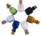 Jarvials 2ml Mini bouteille rectangulaire en verre coloré avec bouchon en liège pour mélanger 7 couleurs