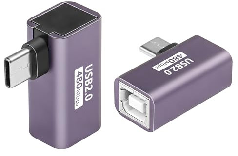 SinLoon Lot de 2 adaptateurs USB C vers B Type C vers MIDI mâle vers B femelle pour clavier Eectric DAC Piano Synthesizer DJ Driver