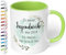 Geschenk zur Jugendweihe Konfirmation für Mädchen & Jungen: Tasse personalisiert „Zu deiner WUNSCHTEXT“ – Blätter-Motiv – Keramik 330ml Kommunion Firmung Taufe (Hellgrün)