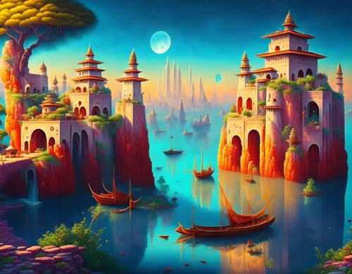 SERENDIPITP Leinwand-Poster, Wandkunst, ohne Rahmen, 58 x 90 cm, naive Malerei