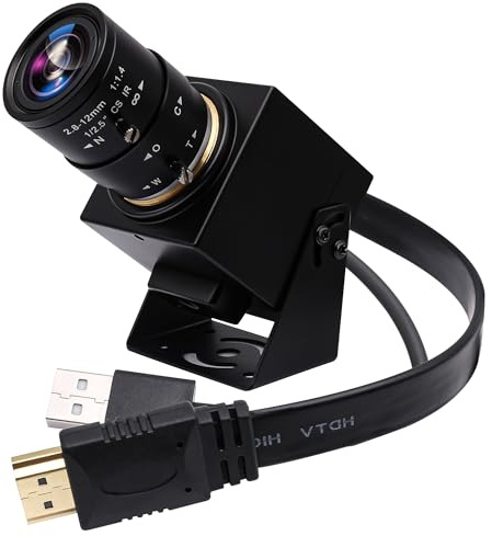 ELP 4K HDMI USB Camera - 2.8-12mm 4X Zoom Webcam With Manual Adjustment for Computer, TV, Projector, Monitor