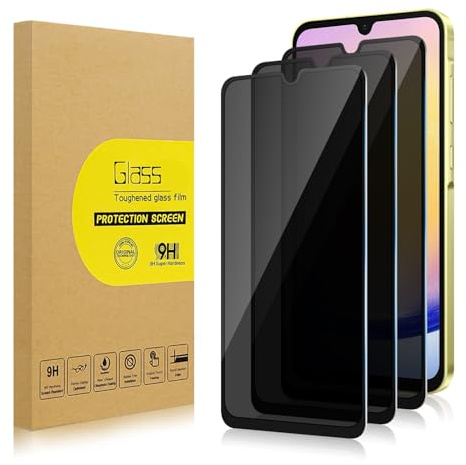 Lokyoo 2 Pièces Verre Trempé Anti-Espion pour Samsung Galaxy A25 5G | Ecran Anti Espion Film en Verre Trempé, Dureté Ultra-Résistante 9H, Sans Bulles