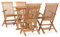 LAPOOH 5-tlg. Garten-Essgruppe Klappbar Massivholz Teak, Esstisch Mit Stühlen Set, Gartenmöbel Sitzgruppe, Balkon Möbel, Gartenlounge Set, Terrassenmöbel, Balkonmöbel Set - 3059980