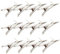 RORPOIR 100st Weihnachtsblumenclip Plattierte Feder Dekor Krokodilklemme Christbaumschmuck Clips Weihnachtsbedarf Christbaumschmuckklammern Gartenclips Miniatur-weihnachtsclips Eisen