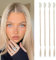 Flufymooz 4PC Braid in Haarverlängerung 35 cm Clip in Braid Extensions für Frauen Synthetische Haarteile für den täglichen Gebrauch Party-Styling (Kühles Hellblond)