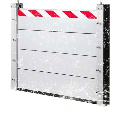 Hochwasserschutzbarriere Wiederverwendbare Wasserbarrieren Aluminium-Hochwasserschutzwand Hochwasserschutz Barriere Kellerfenster Für Terrassentüren Lagerhaustüren Haustore HXQSL(225x160cm)