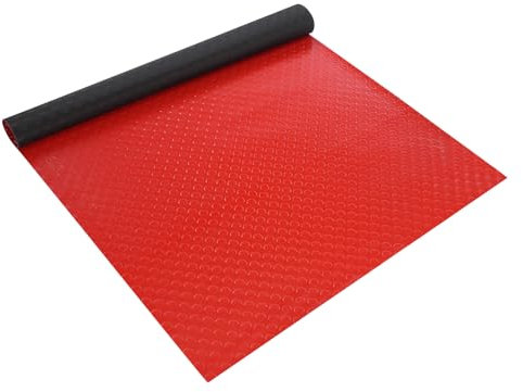 Bodenmatte PVC-Schutzmatte mit Noppen Antirutschmatte Laufmatte für Treppenbelag Isoliermatte Bodenbelag verwendet Rot 2 * 1M