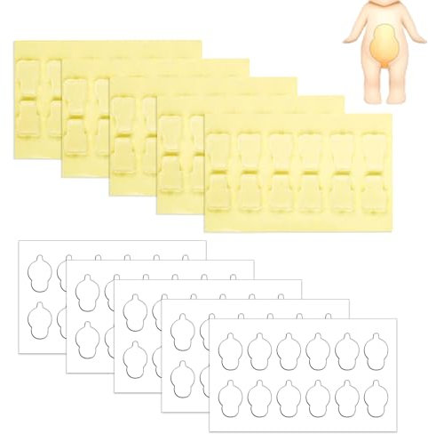 120uds Cintas Adhesivas para Sonny Baby, Almohadillas Adhesivas Transparentes Doble Cara Minifiguras Pegamento Transparente Masilla de Repuesto para Cinta Adhesiva para Muñecas Sonny