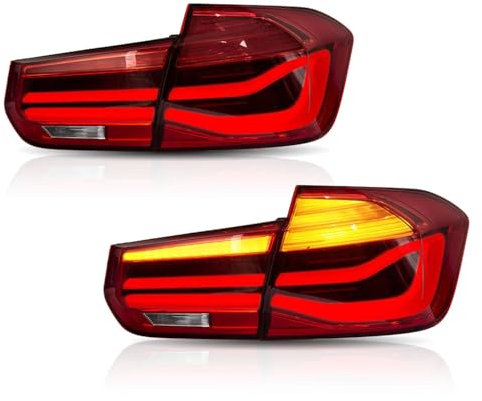PangFa Auto Rückleuchten Für BMW F35 F30 318i 318Li 320i 3 Series 2013-2018,Auto Heckleuchte Rücklicht Rückleuchte Baugruppe Links Rechts Rücklichter Gehäuse,A Red 2PCs