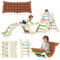 Yrthe Voitom Klettergerüst Indoor Geschenke Junge Mädchen，Montessori Spielzeug ab 1.5 2 3 4 + Jahre, Upgrade 7-in-1 Kletterdreieck mit Rutsche, Kletterbogen, Kissen, Kletterwand, Regenbogen