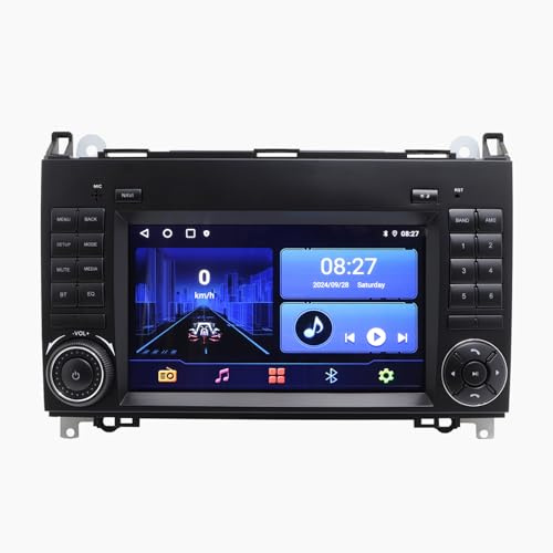 ASVEGE Autoradio für Mercedes-Benz B200 W209 W245 2004-2012 Viano Vito W639 | Sprinter W906 mit Carplay Android Auto, 7 Zoll Touchscreen mit Navi WiFi Bluetooth DSP FM/RDS Rückfahrkamera