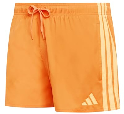 adidas Men's 3 Stripes Swim Shorts 3 INCH, Pure Orange/Lucid Tangerine, 4XL