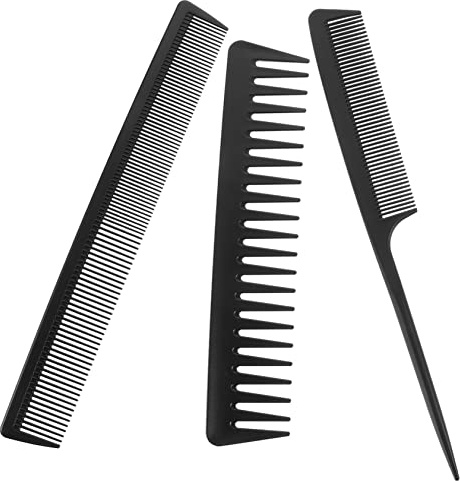 Breiter Haarkamm Satz aus Kunststoff zum Entwirren und Stylen für Haartypen