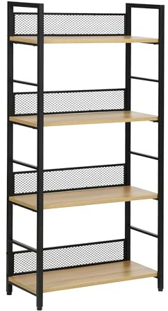 SIGNAL MEBLE, RAW R4, Bücherregal, Standregal, 4 Ablagen, Industriedesign, 121x60x28 cm