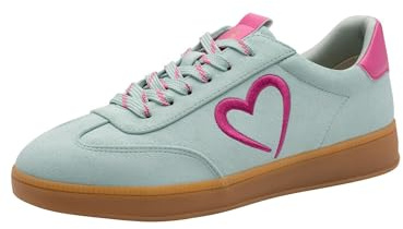 Marco Tozzi Damen Sneaker weiches Feel Me Wechselfußbett weiches Innenfutter Modisch, türkis (Turquoise), 38 EU