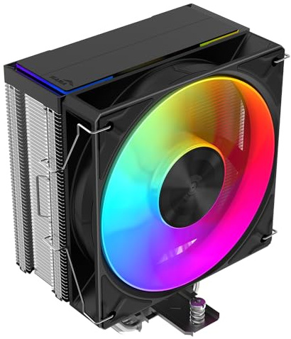SAMA A40L Disipador CPU ARGB, enfriador de torre única con ventilador ARGB de 120 mm, TDP 240W, 4 heatpipes de contacto directo, compatible con Intel LGA 1700/1851 y AMD AM5 – Plateado
