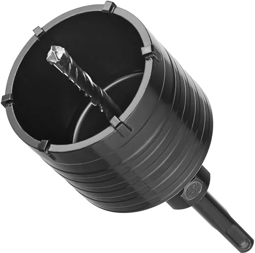 EffektWerk - Foret Trépan - Kit Scie Cloche 68mm pour Béton, Brique et Maçonnerie en Pierre - Mèche Creuse Circulaire en Acier/Tungstène avec Foret Pilote et Queue SDS Plus