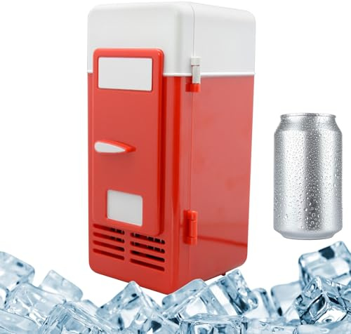 Refrigerator - Garage Refrigerator | Mini -Fridge | Personal USB Fridge for Beverage Cans | Compact Plug-in Device, Cooler and Heater for Teenagers, Stu