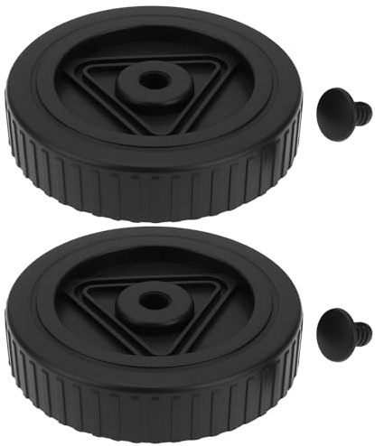 The Lord of the Tools 2Pcs 4.7 Air Compressor Wheels 120mm ID 12.5mm ID with 9mm Plastic Plugs