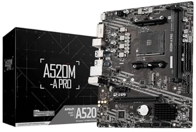 A520M-A PRO Motherboard Support Ryzen CPU R3 R5 R7 5000 & 3000 Series Mainboard AM4 M.2 NVME Dual DDR4