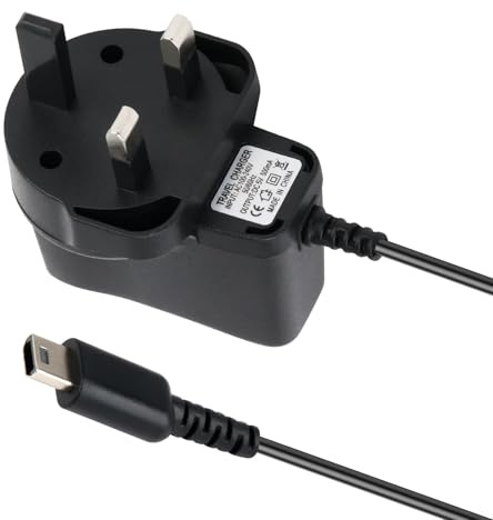 Charger for Nintendo DS Lite,AC 100V-240V Adapter for Nintendo DS Lite Systems Power Supply UK Wall Travel Charger Power Cord Charging Cable Replacement for NDSL Console