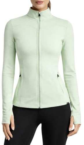 SMILODOX Sportjacke Damen Kenna, Laufjacke mit Stehkragen, Sport Oberteil mit tailliertem Schnitt & Daumenlöchern, Körperbetonte Sportjacke, Fitness Oberteil ideal für Freizeit, Sport, Laufen & Yoga