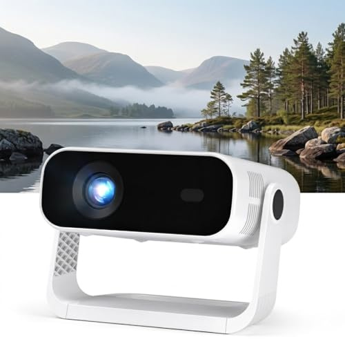 2026 New Smart Projector Built-in Apps, Android 14, Native 1080P 4K Supported WiFi 6 Bluetooth 5.2, 260514 Lumens, Low Fan Noise (<30dB), Home Cinema Projector for iOS/Switch /PS5