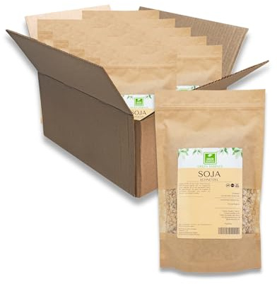Soja Schnetzel 5kg Hackfleisch Soya Hack Sojagranulat von Green Essence | Alternative zu Fleisch Vielseitiger Soja Hack Soya Fleischersatz, Sojagranulat, Sojahackfleisch für Vegan Bolognese, 10x 500g