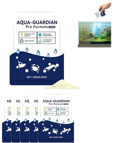 Pond Clear Water Treatment – Aqua Guardian Pro Formula Powder, Wildlife Friendly Water Feature Cleaner for Green Murky Pond & Fountain, Fish Safe Pond Clarifier for Ponds Water Features, 100g
