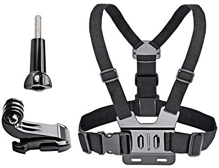 VVHOOY Chest Harness Mount Adjustable Action Camera Chest Strap Chesty Body Mount with J Hook Compatible with Gopro Hero 11 10 9 8 7 6 5/AKASO EK7000 Brave 4 Brave 7 LE V50X Native/Dragon Touch