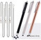 THE FRIENDLY SWEDE Penna Touch a Punta Fine ad Alta Precisione per Touchscreen + 3 Punte di Ricambio + 3 Cordini Elastici Salvapenna + Panno in Microfibra (Set di 3 Pennini Touch)