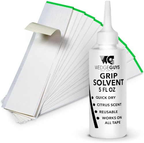 Wedge Guys Golfgriff-Sets zum Nachreißen von Golfschlägern – professionelle Qualität – Optionen umfassen Hakenklinge, 15 oder 30 Bandstreifen, 15 oder 227 ml Lösungsmittel, Griffbandentferner