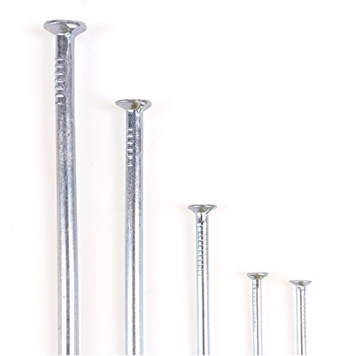 1000x Flat Head Nails Mixed Sizes Small - Large Silver Woodworking Upholstery