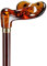Brauner Buchenstock mit Fischergriff aus Acryl in Bernsteinoptik für rechts
