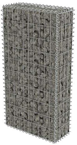 vidaXL Gabion Mural en Acier galvanisé 50 x 20 x 100 cm Panier à Pierres
