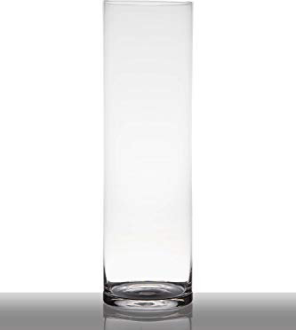 INNA-Glas Vaso da pavimento in vetro SANSA, cilindro/rotondo, trasparente, 50 cm, Ø15 cm - Vaso di vetro/Vaso da fiori